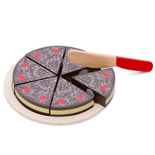 Cutting cake - chocolate